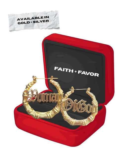 "WOG" Bamboo Hoop Earrings