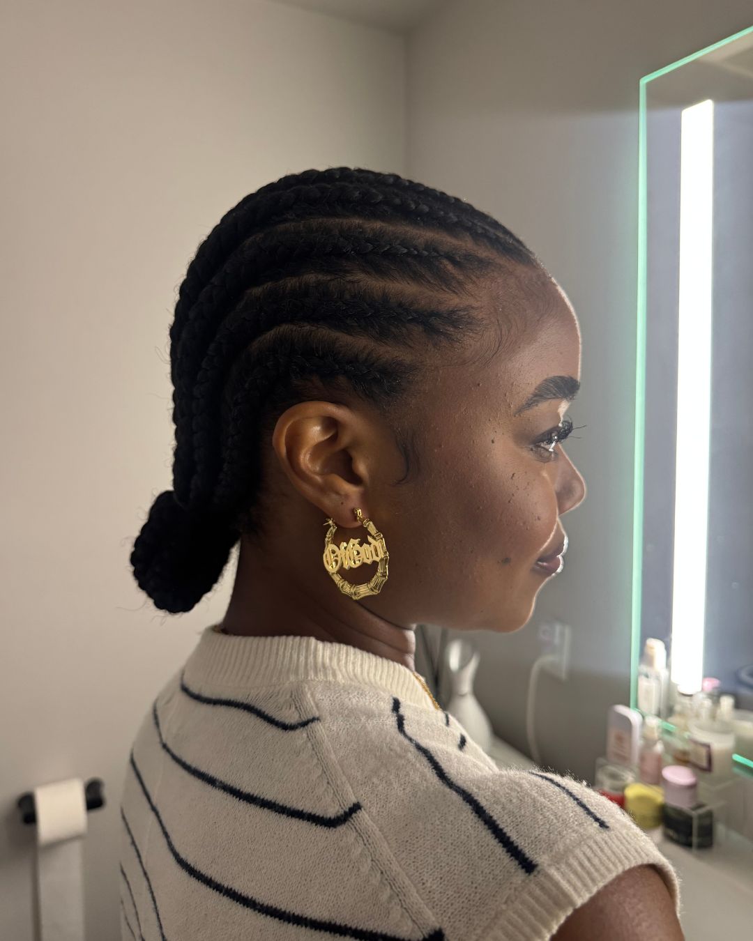 "WOG" Bamboo Hoop Earrings