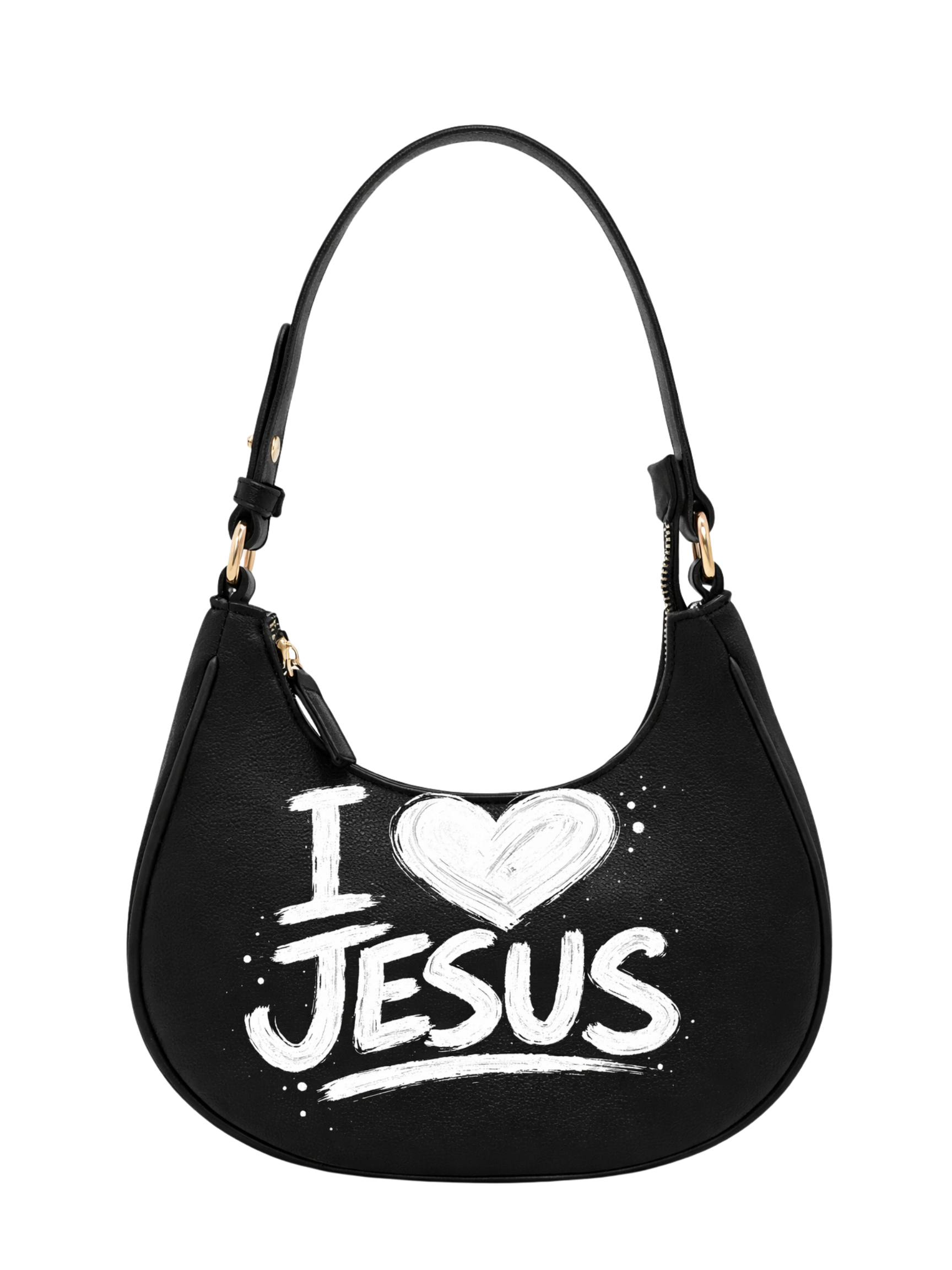 I Love Jesus Crescent Bag